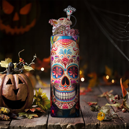 Halloween Sugar Skull Tumbler Set
