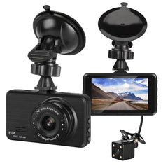 A12 3-inch driving recorder high-definition night vision 1080p car mounted dual lens with reverse image