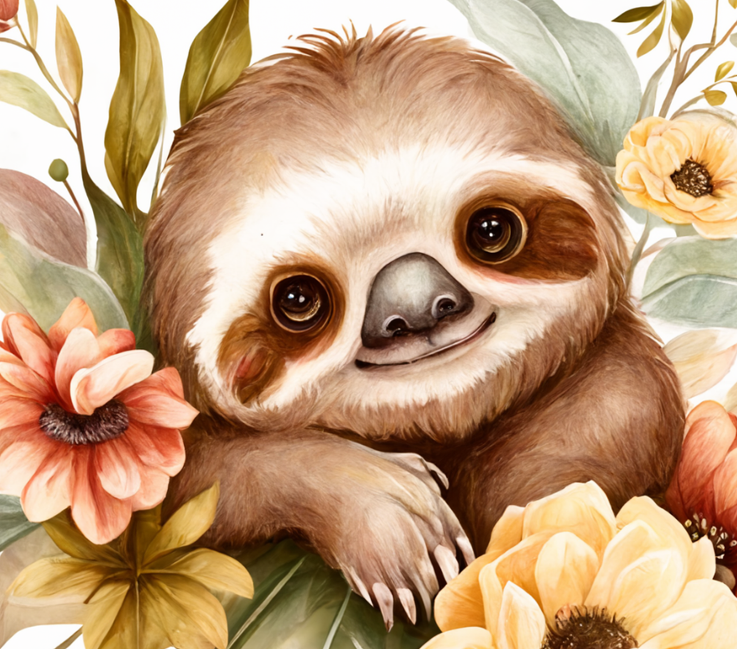 167 sloth with Tumbler